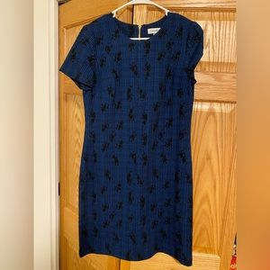 Calvin Klein dress. Blue and black. Size 6.